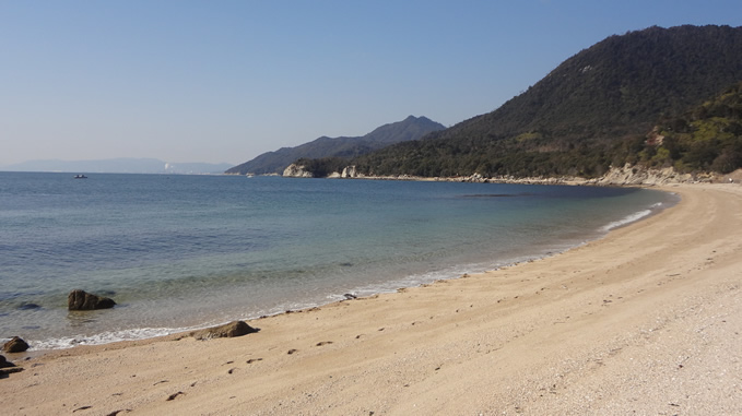 清掃後の海は一段ときれいでした（腰細浦海岸）