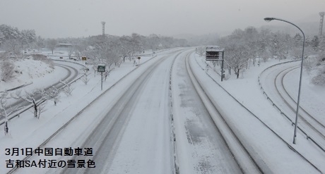 吉和SA付近の雪景色