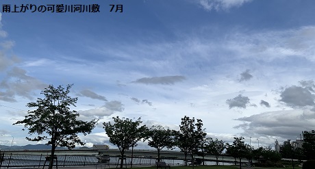 雨上がりの可愛川河川敷
