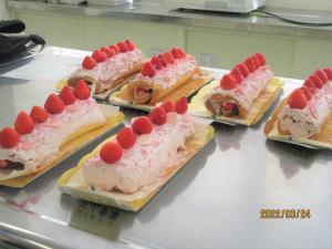 完成したケーキ