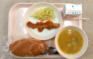 大野学校給食センターの4月27日の給食写真