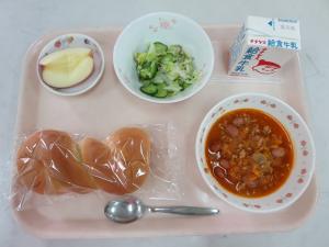 佐伯中学校の5月18日の給食写真