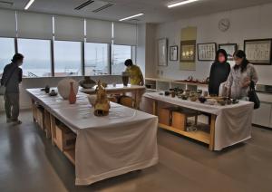 陶芸の展示会場