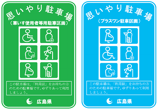 思いやり駐車場の案内掲示板イラスト