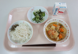 佐伯中学校和食献立写真