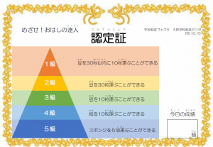 おはしの達人認定証