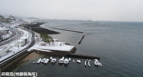 2022年12月　初積雪(地御前海岸)