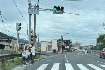 林が原踏切交差点対策前