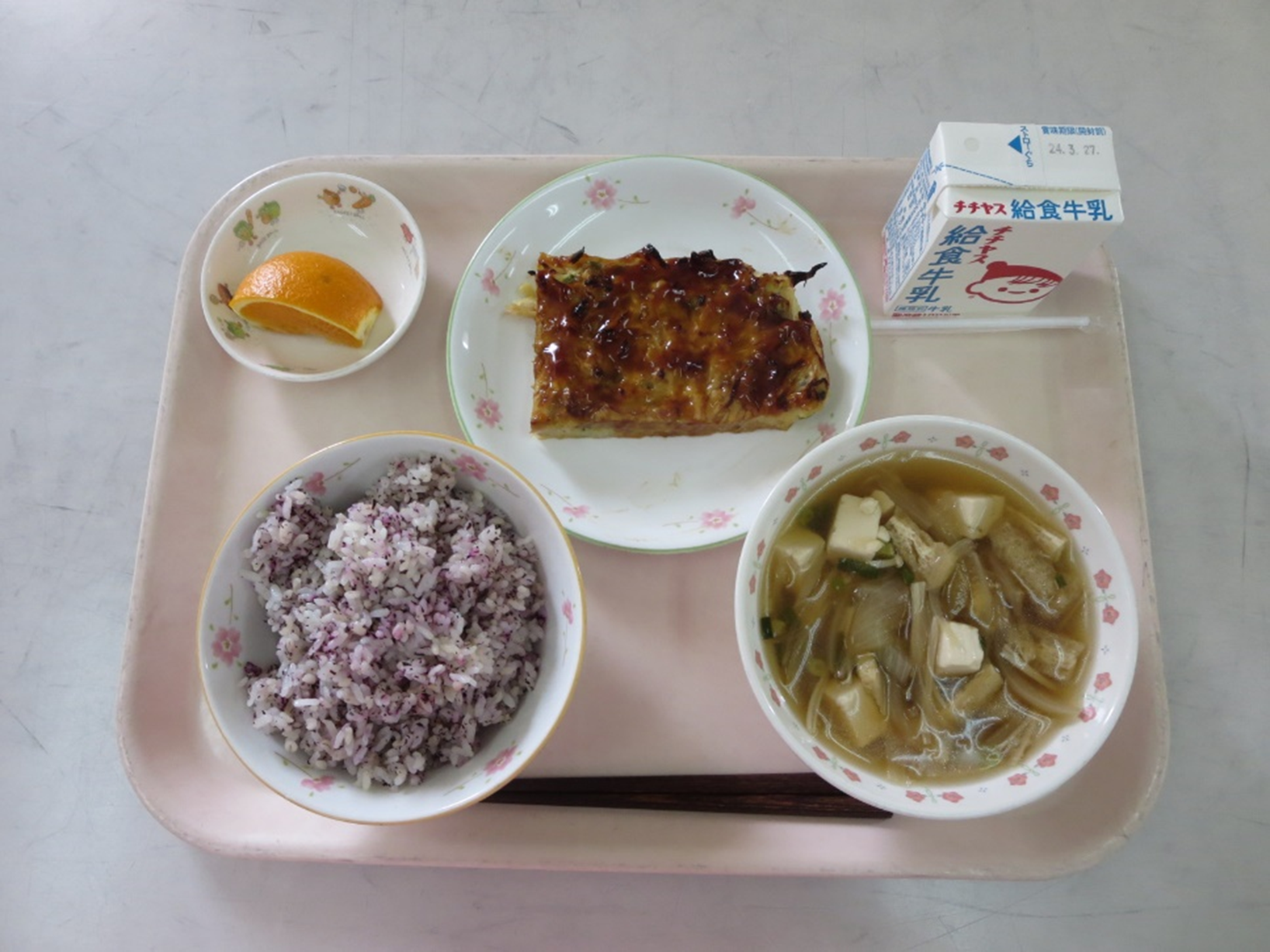 佐伯地域3月22日の給食写真