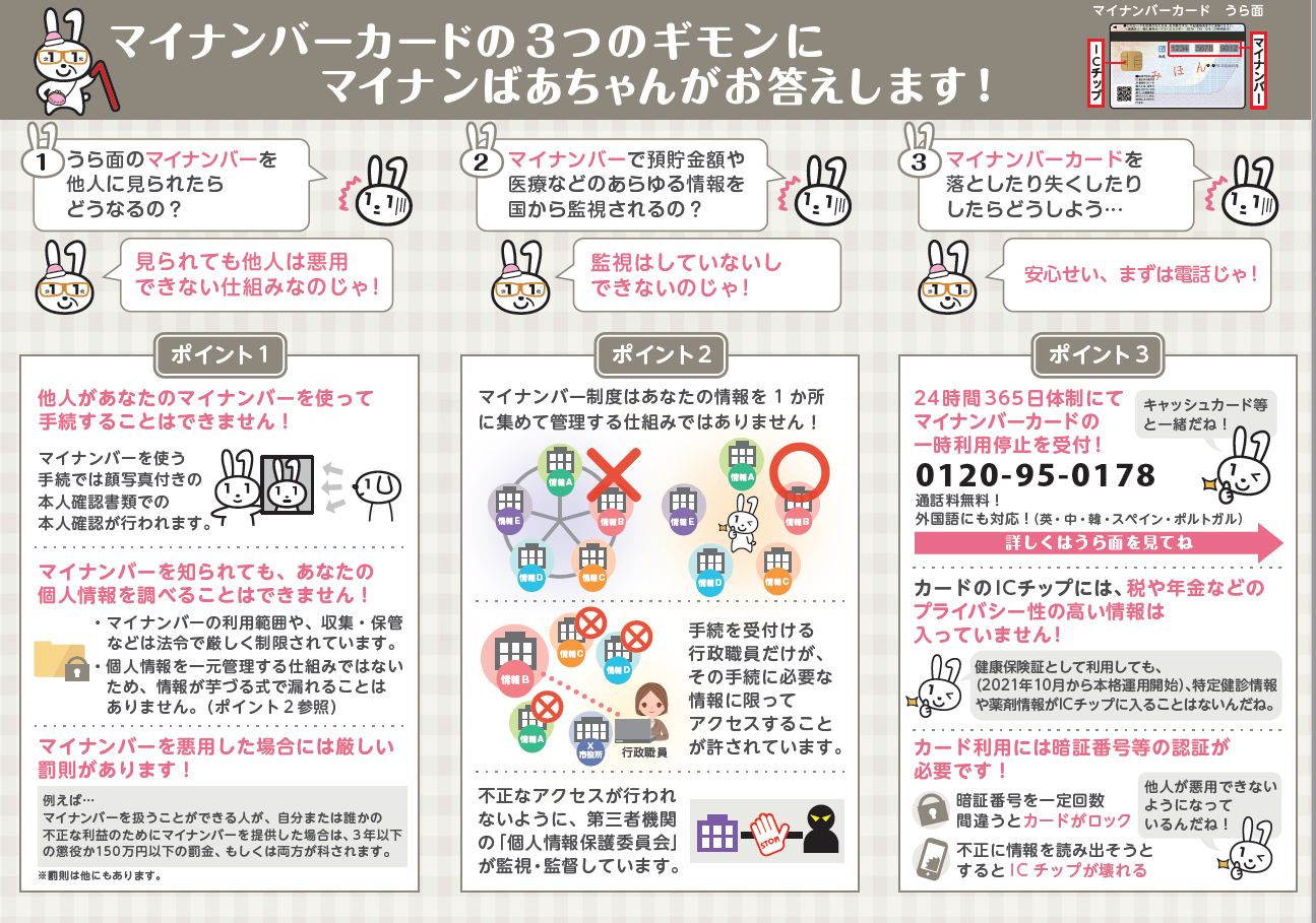 マイナンバーカードは安全です