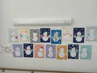 ゆきだるま制作の壁画