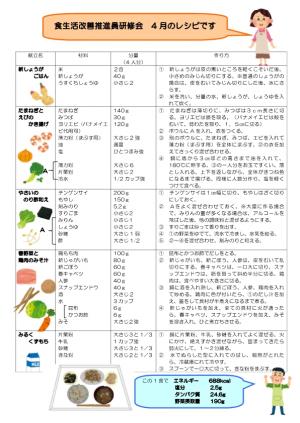 4月レシピ