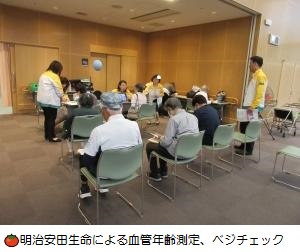 明治安田生命による血管年齢測定、ベジチェック