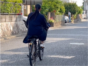 下宿先から登校する下宿生