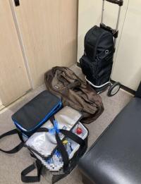 避難者家族が持参した荷物