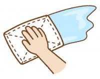 雑巾などで水ふき