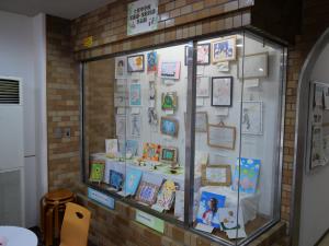 ロビー展示　七尾中学校美術部・家庭科部