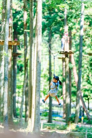 フォレストアドベンチャーのジップスライド写真