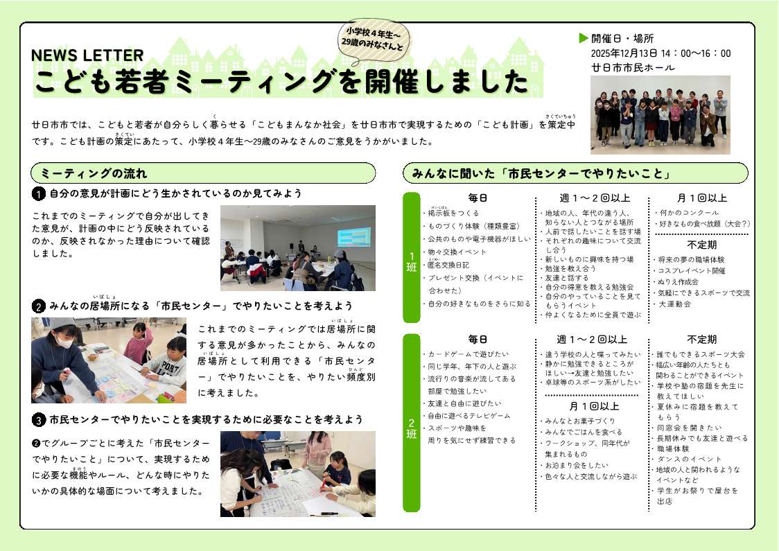 ニュースレター表面