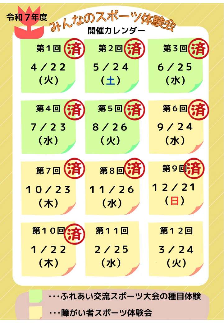 みんなのスポーツ体験会うら