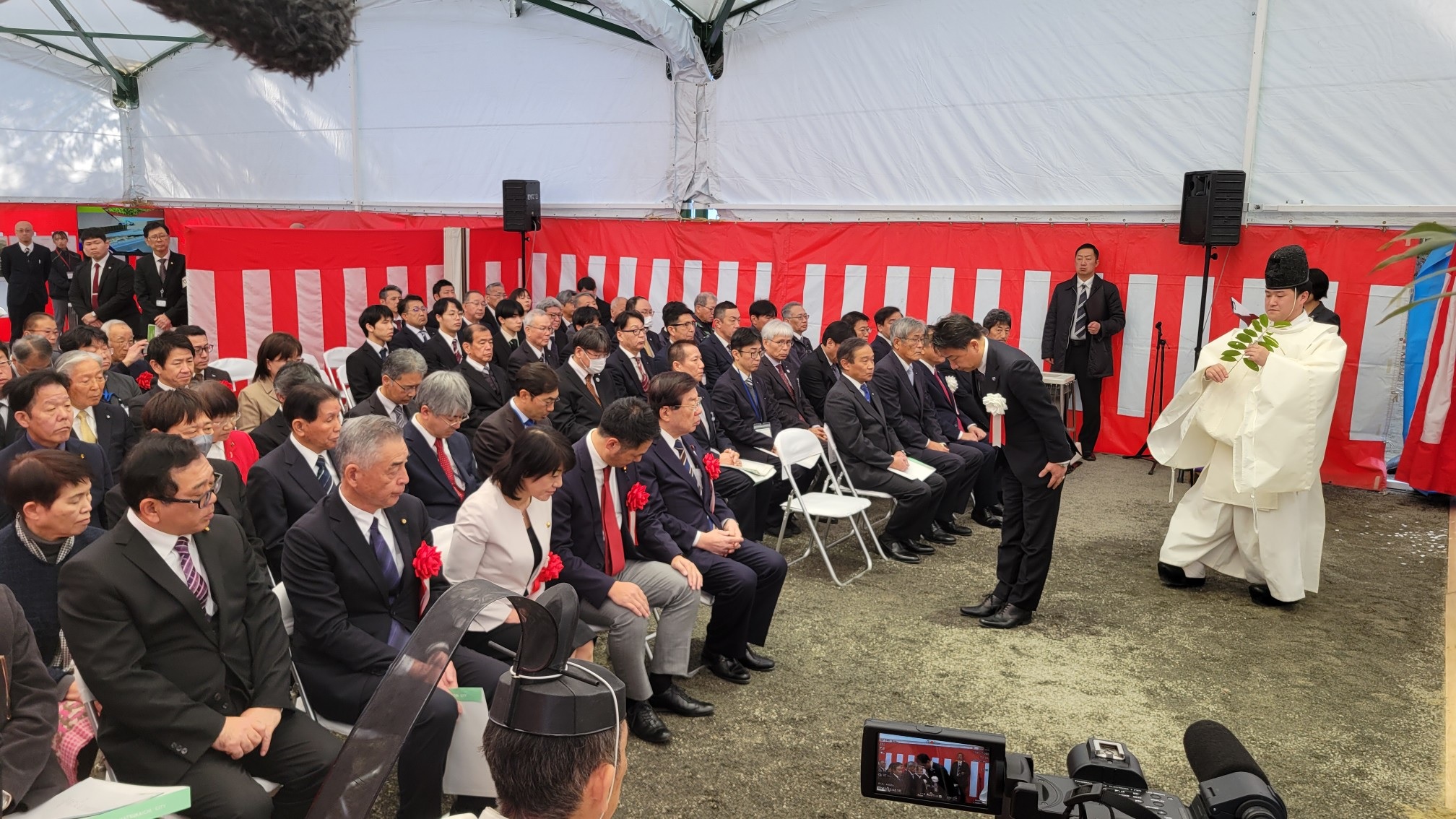 松本市長玉串奉奠