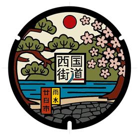 デザインマンホール（朝）