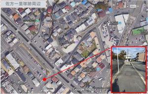 マンホールふた位置（佐方一里塚跡周辺）