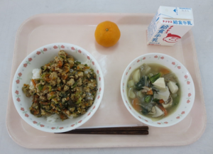 1月27日（火曜日）の佐伯中学校の献立写真