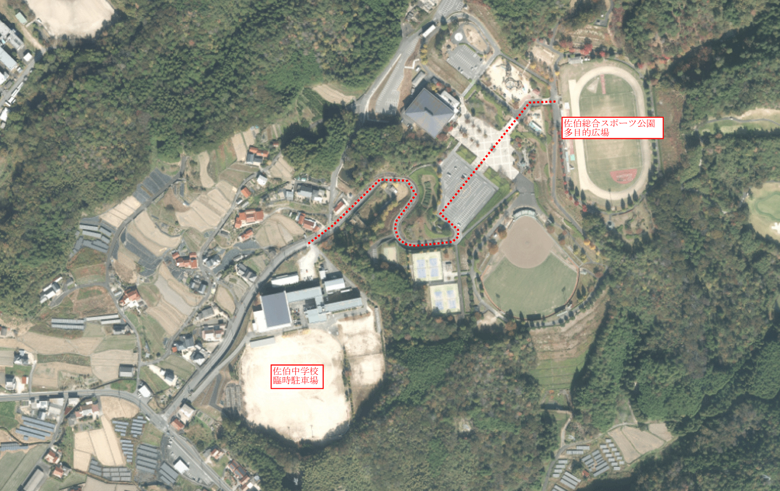 臨時駐車場地図