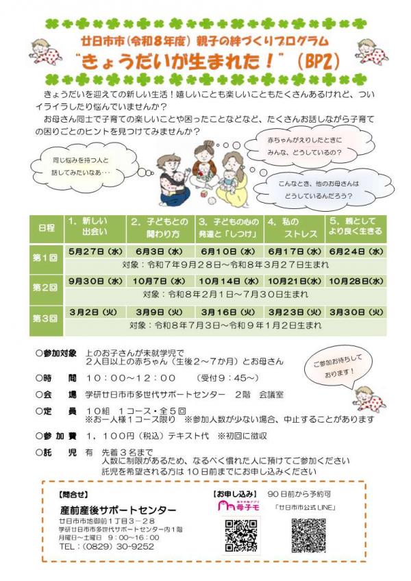 BP2プログラムのパンフレット