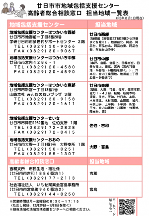 廿日市市地域包括支援センター チラシ2