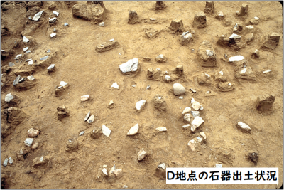 D地点の石器出土状況