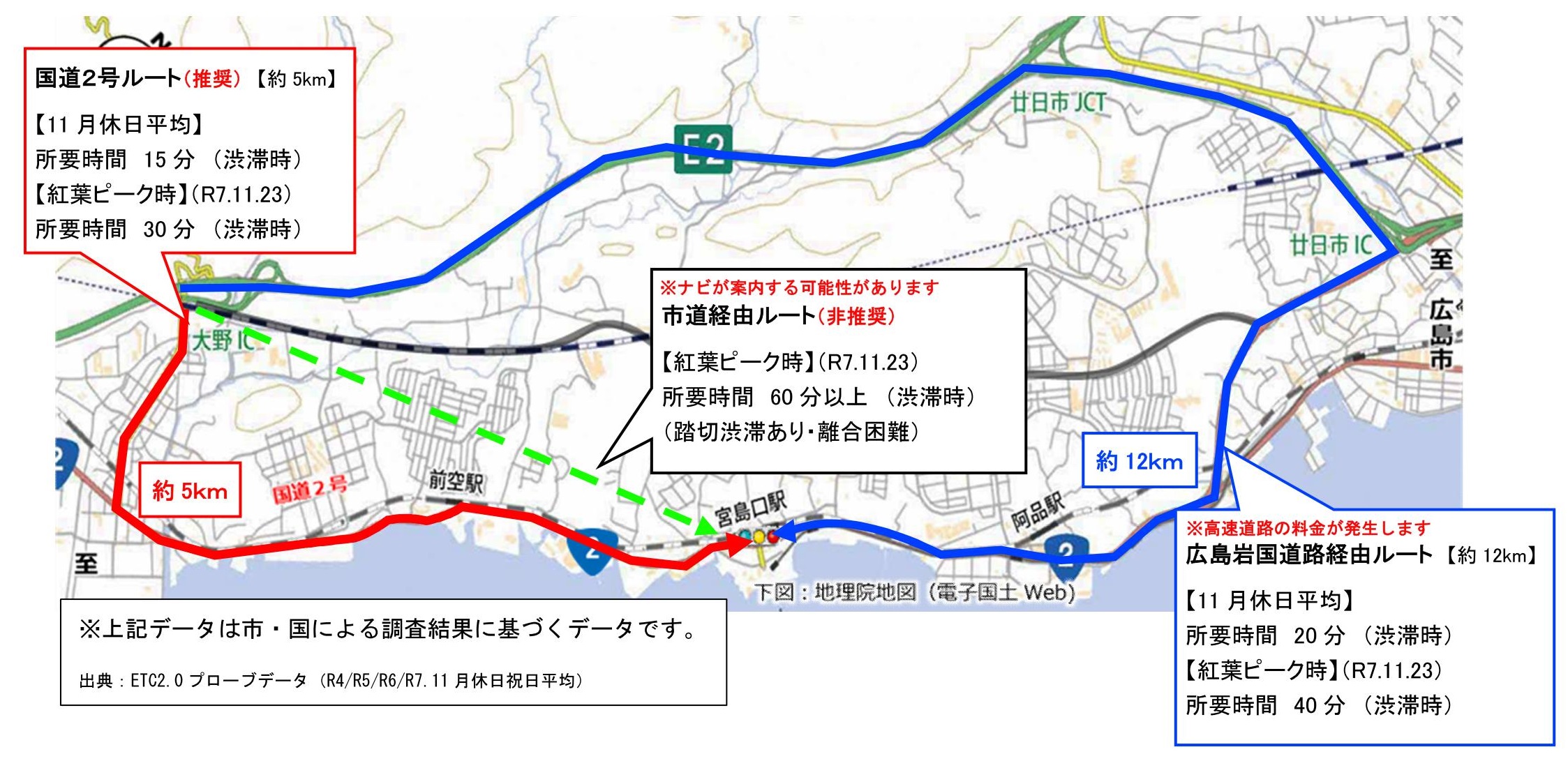 宮島口周辺地図