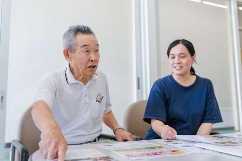 津田商店街を創る会の金澤さんと倉田さん